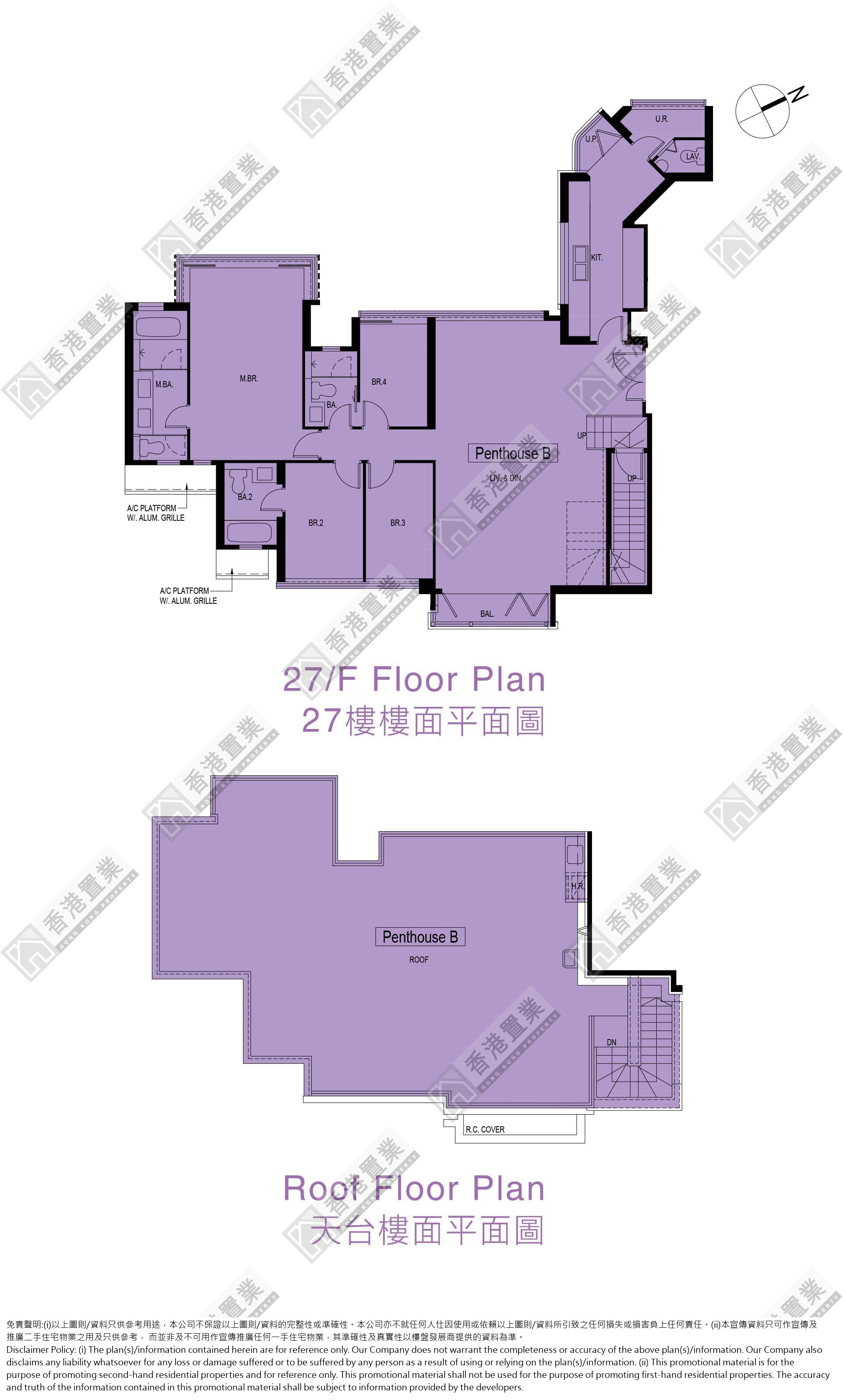 4 Bedrooms or above