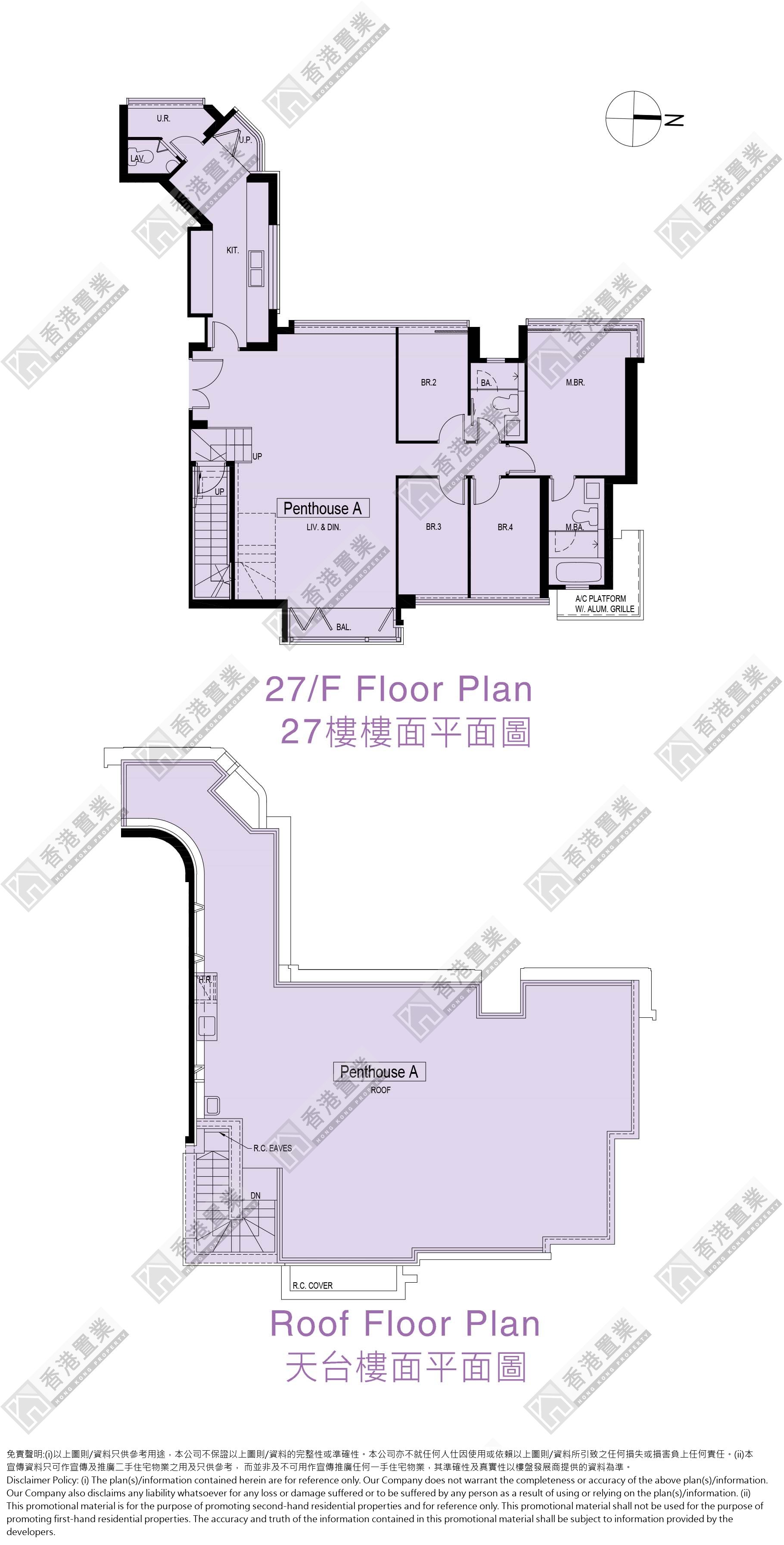 4 Bedrooms or above